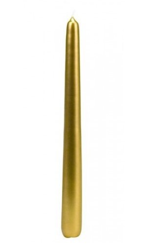 Svíčka konická metalik zlatá 1ks 2131 | Svíčky, svícny a lampové oleje
